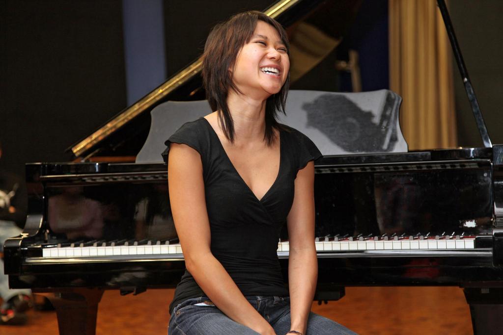 Yuja Wang with the Toronto Symphony Orchestra and music director Peter Ound...