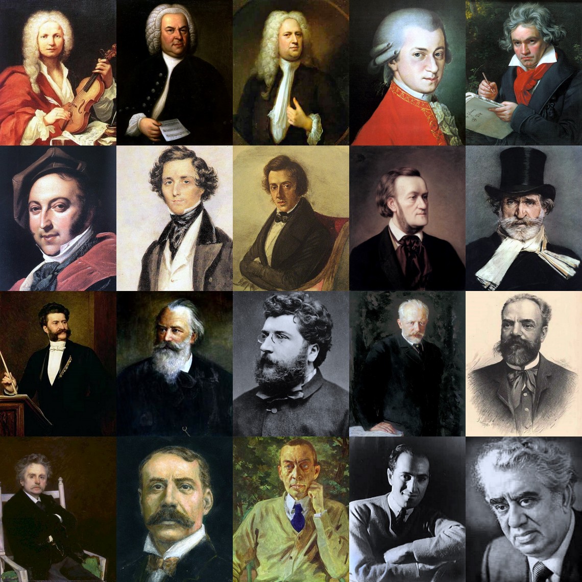 Classical Composers Calendar - Ursa Adelaide
