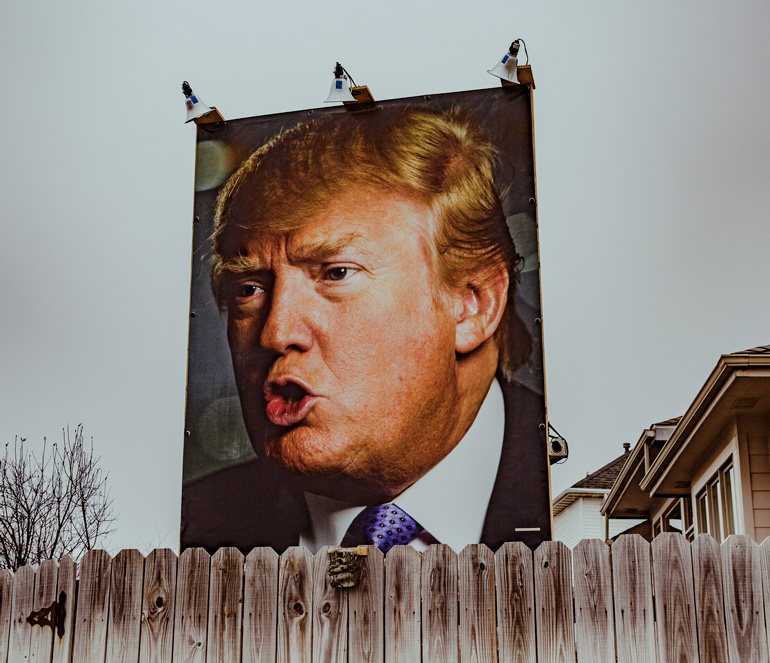 Donald Trump Backyard Portrait Sign