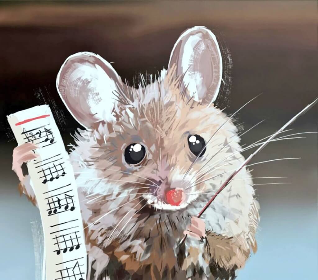 Six musical hamsters, one aleatoric party. Image via @addi_rosales