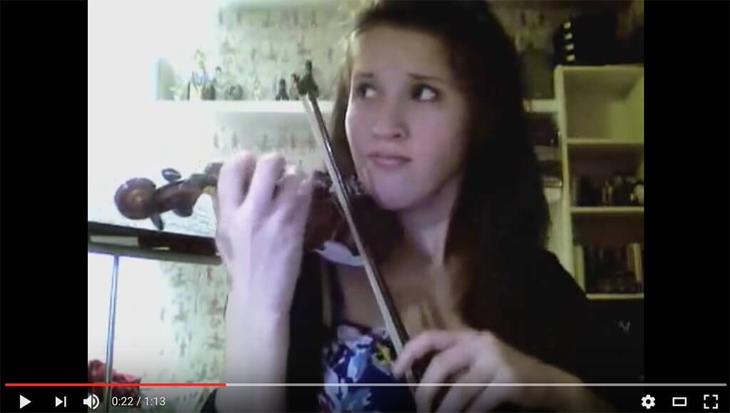 Youtuber EKruspe attempts the Sibelius concerto on her kid violin.
