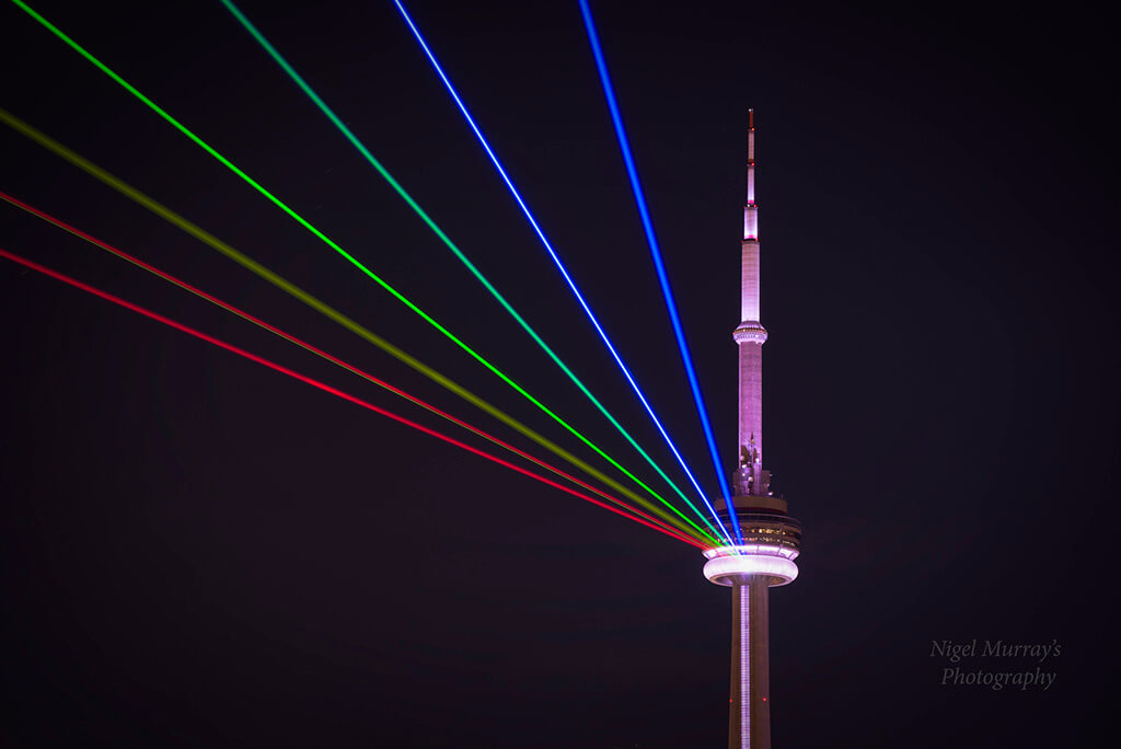 Nuit Blanche CN Tower Rainbow (2014) (Photo: Nigel Murray)