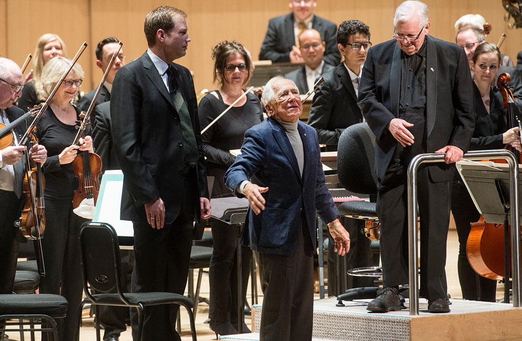 Jonathan Crow, John Beckwith, Victor Feldbrill (Photo: Jag Gundu)