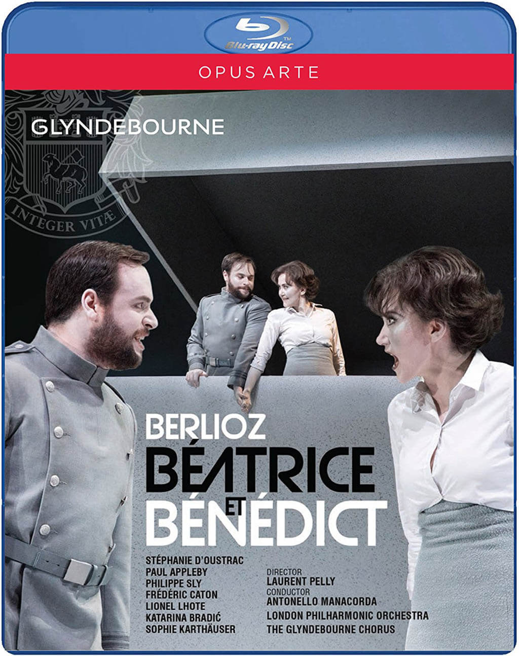 Berlioz: Béatrice et Bénédict. Glyndebourne Festival 2016. Stéphanie d’Oustras (Beatrice); Paul Appleby (Benedict); Sophie Karlhäuser (Hero); Philippe Sly (Claudio). London Philharmonic Orchestra/Antonello Manacorda. Director: Laurent Pelly. Opus Arte Blu-ray Disc OA BD7219 D. Total Time: 118:00.