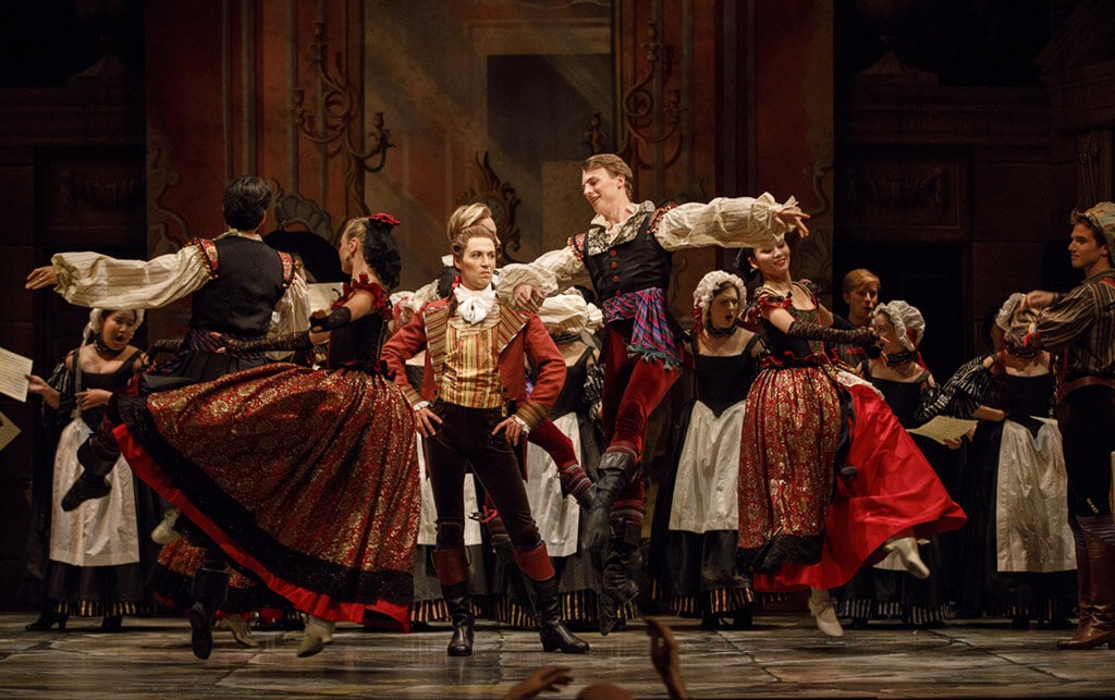 Stephen Hegedus (Count Almaviva) with Artists of Atelier Ballet. (Photo: Bruce Zinger)