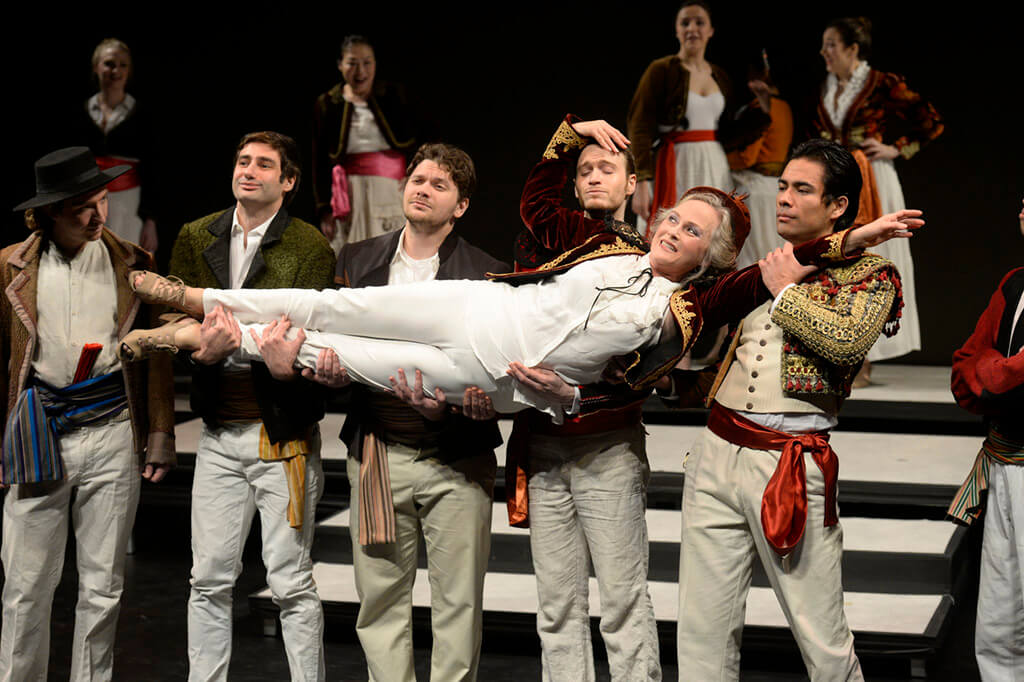 Elizabeth Beeler with cast in Leonard Bernstein's Candide/Toronto Operetta Theatre (Photo: Gary Beechey)