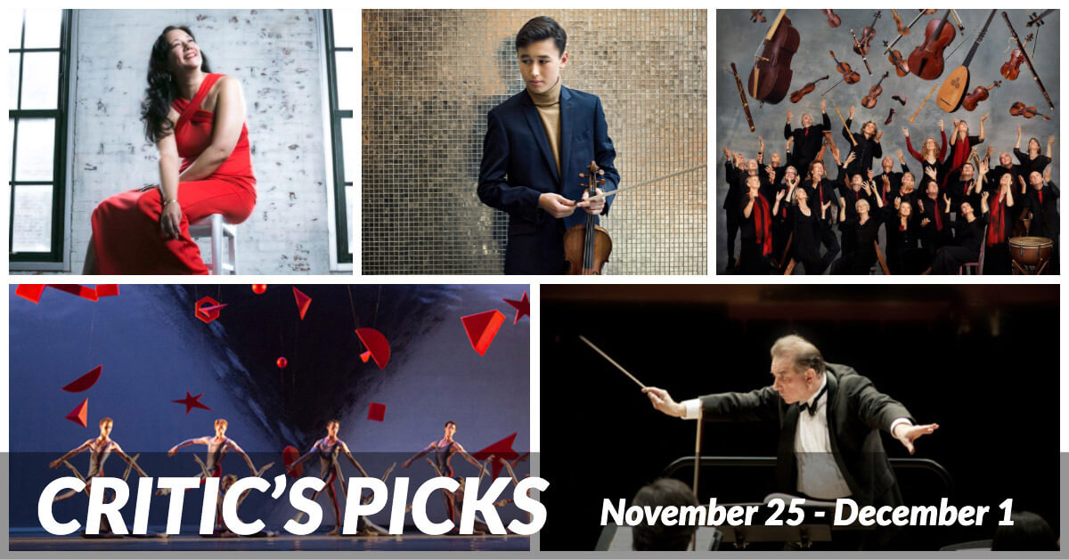 Classical music and opera events happening in and around Toronto for the week of November 25 – December 1.