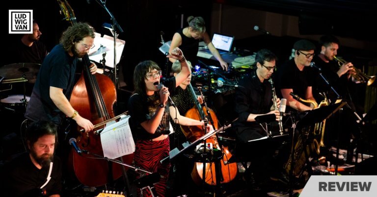 Nicole Lizée and the Australian Art Orchestra perform 'The Lost Karaoke Tapes' (Photo : Claire Harvey)