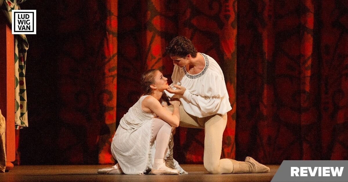 Elena Lobsanova and Guillaume Côté in Romeo and Juliet (Photo: Bruce Zinger) 