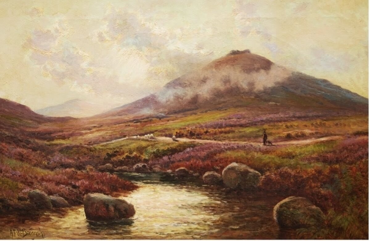 On The River Lyd Dartmoor by Alfred Fontville de Breanski
