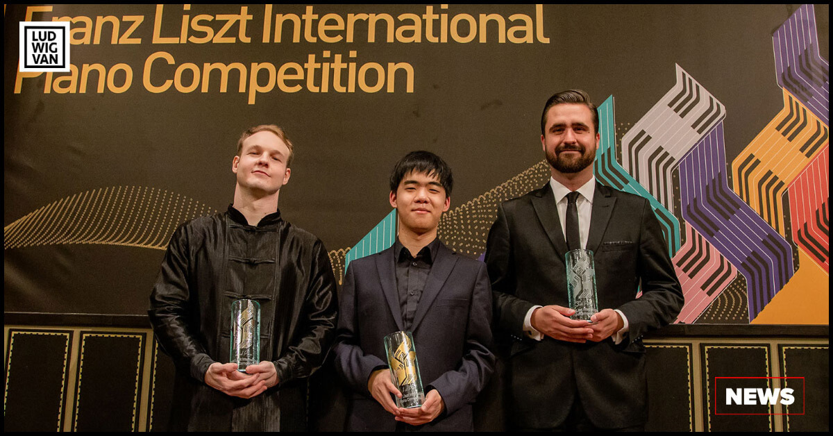 Giovanni Bertolazzi, Kevin Chen, and Kovács Gergely. (Photo courtesy of the Franz Liszt International Piano Competition)