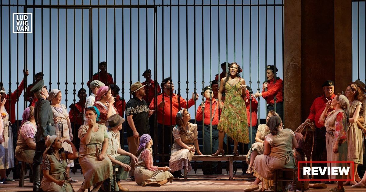 J’Nai Bridges and the cast of the COC's 'Carmen' (Photo: Michael Cooper)