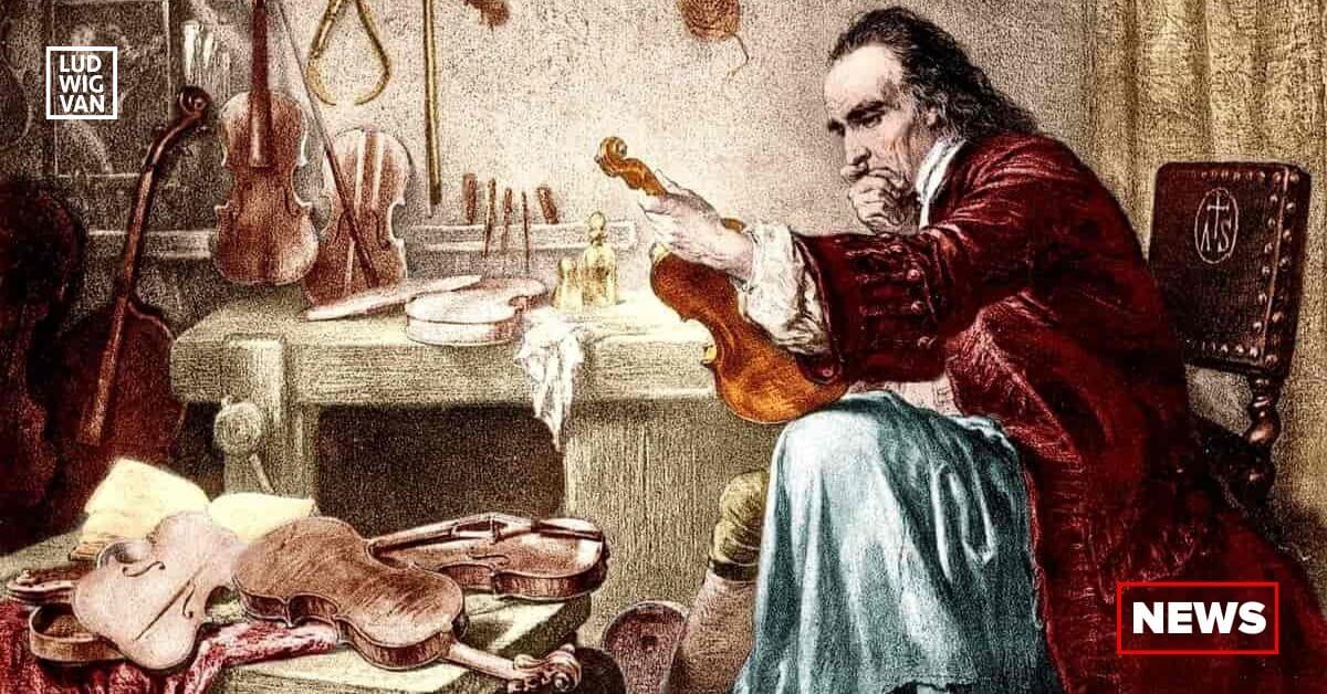 Antonio Stradivari in his workshop (Artist unknown/Public domain image)