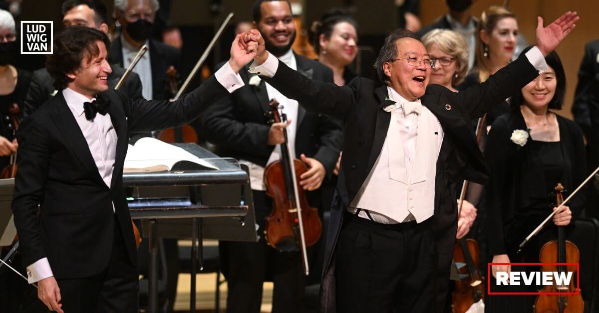Yo-Yo Ma, Gustavo Gimeno and the Toronto Symphony Orchestra (Photo: Jag Gundu)