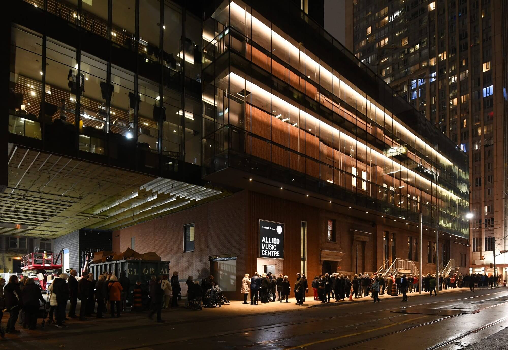 Allied Music Centre; East facade, facing the new tower passerelles (Photo: Jag Photography)