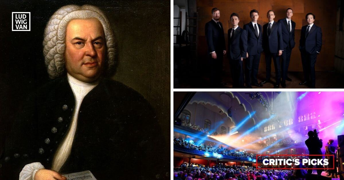 L-R (clockwise): J.S. Bach (Library of Congress/Public domain); The King’s Singers (Photo: Frances Marshall); Massey Hall (Photo: Jag Gundu)