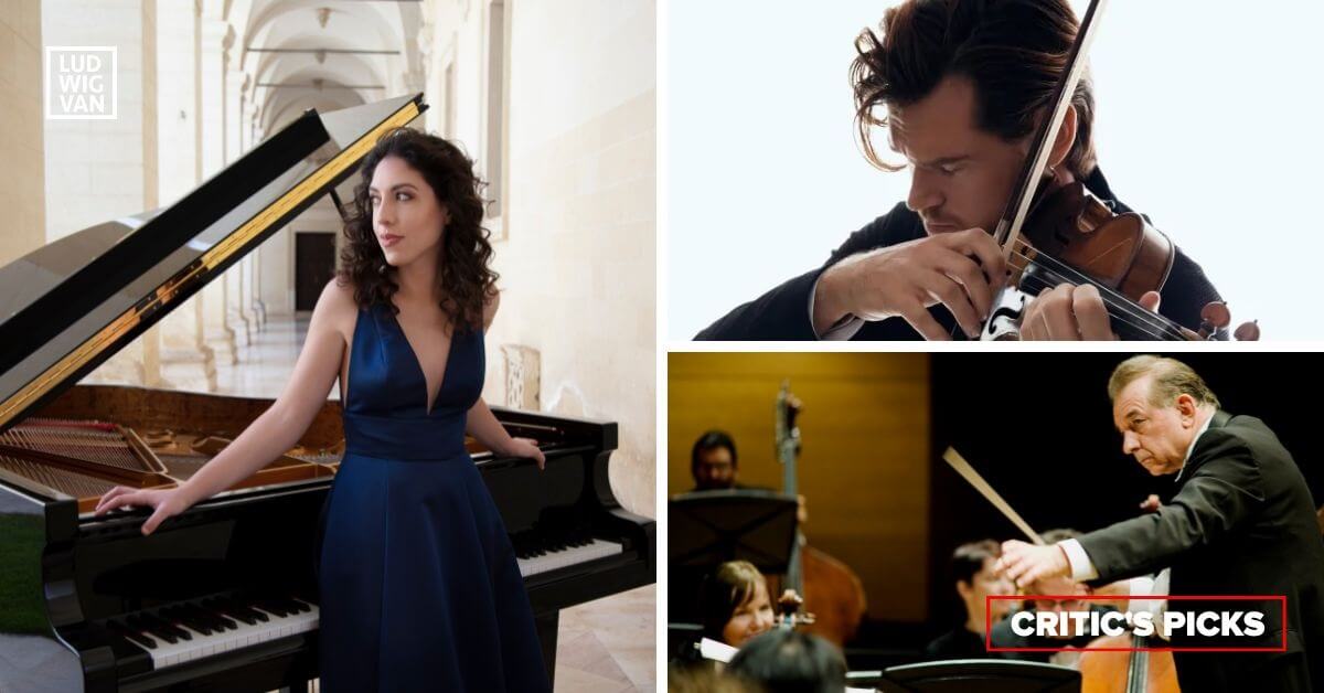 L-R (clockwise): Beatrice Rana (Photo courtesy of the RCM); Blake Pouliot (Photo courtesy of the artist); Esprit Orchestra and conductor Alex Pauk (Photo: Bo Huang)