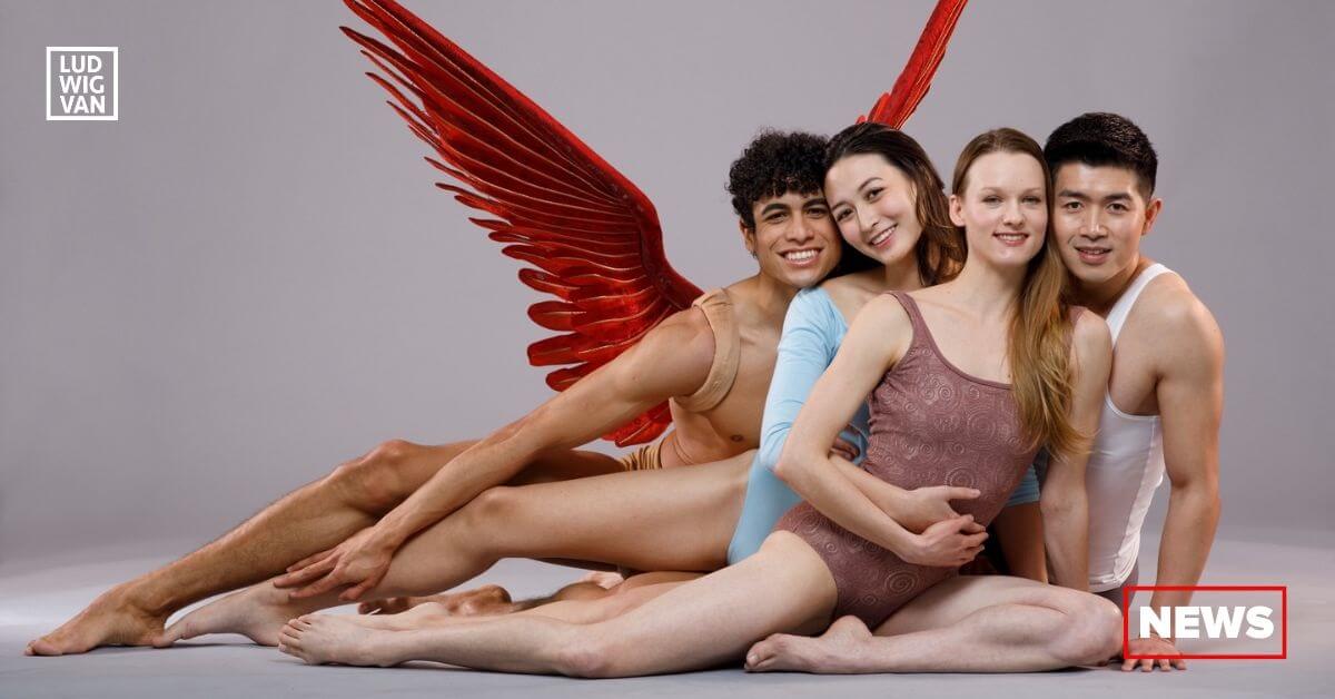 LR : Artistes de l'Atelier Ballet Eric César de Mello da Silva, Rena Seeger, Julia Sedwick et Xi Yi dans All Is Love (Photo : Bruce Zinger)