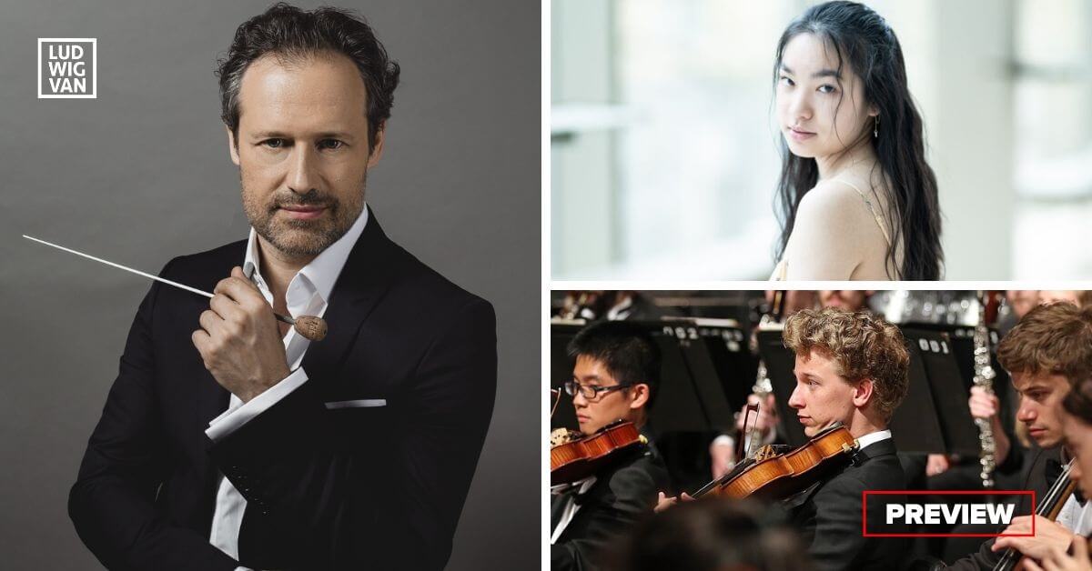 L-R (clockwise): Maestro Sascha Goetzel (Photo courtesy of the artist); Tiffany Yeung NYO Canada’s 2023 Canada Council Michael Measures First Prize Winner (Photo courtesy of NYO Canada); The NYO Canada (Photo courtesy of NYO Canada)