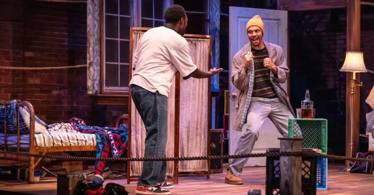 Mazin Elsadig, left, and Sébastien Heins in Topdog/Underdog (Photo: Dahlia Katz)