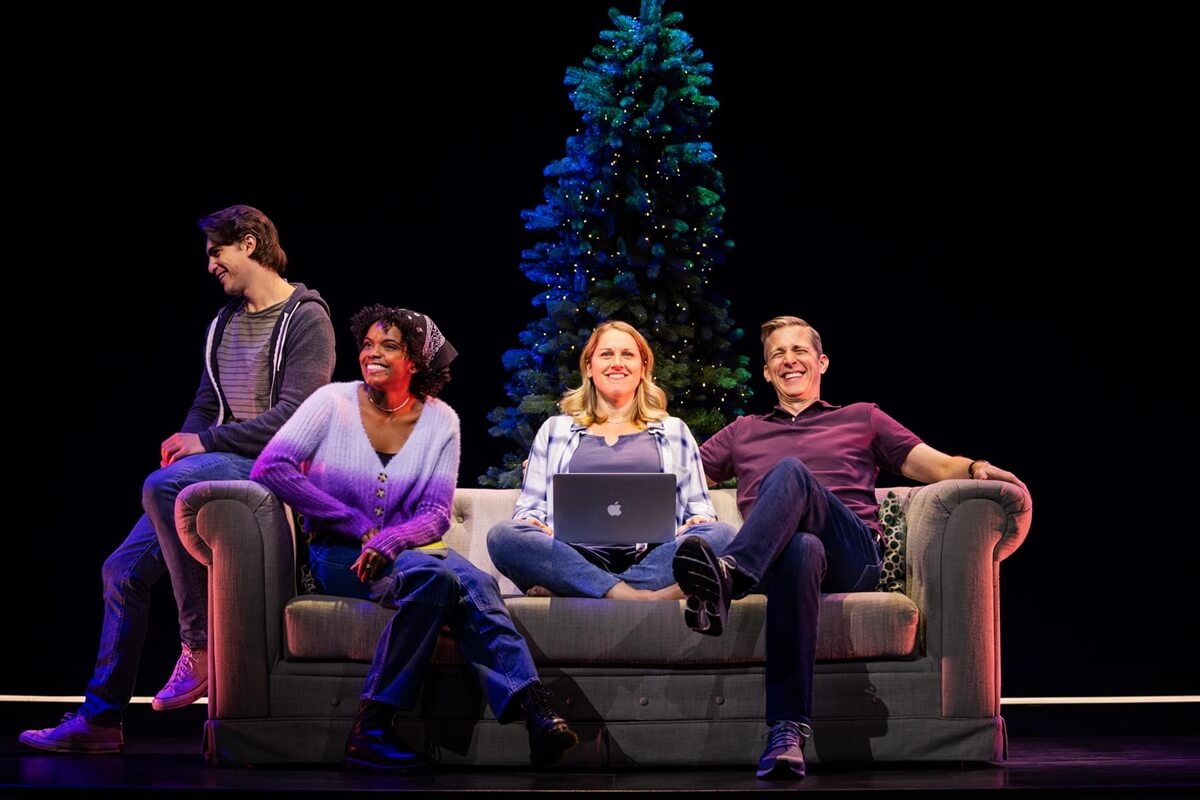 (L to R) Dillon Klena, Teralin Jones, Julie Reiber and Benjamin Eakeley in the North American Tour of JAGGED LITTLE PILL (Photo: Evan Zimmerman for MurphyMade, 2022)