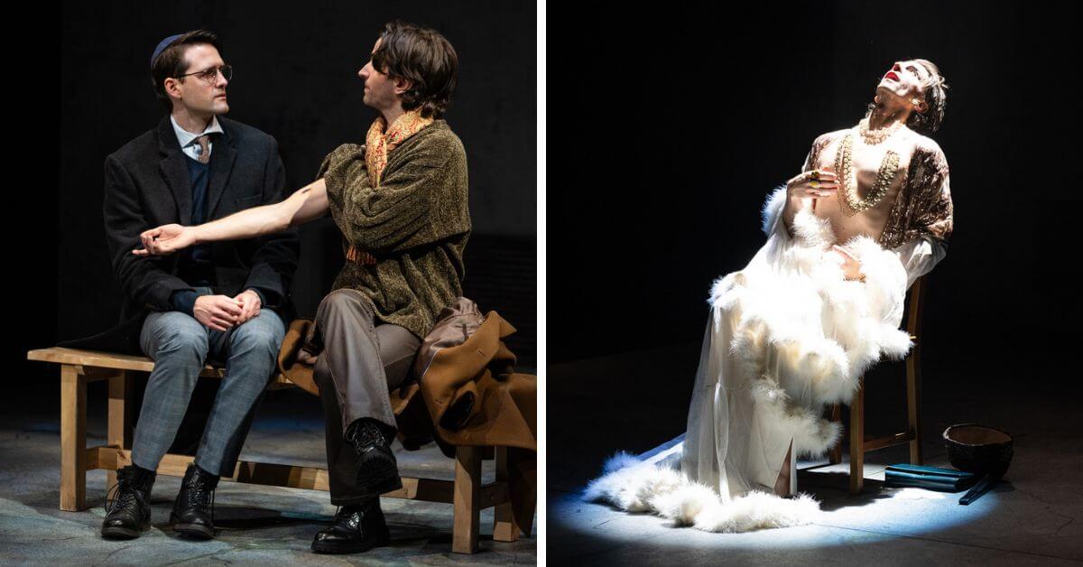 L-R: Ben Sanders and Allister MacDonald in Angels in America (Photo: Nathan Nash); Allister MacDonald in Angels in America (Photo: Nathan Nash)