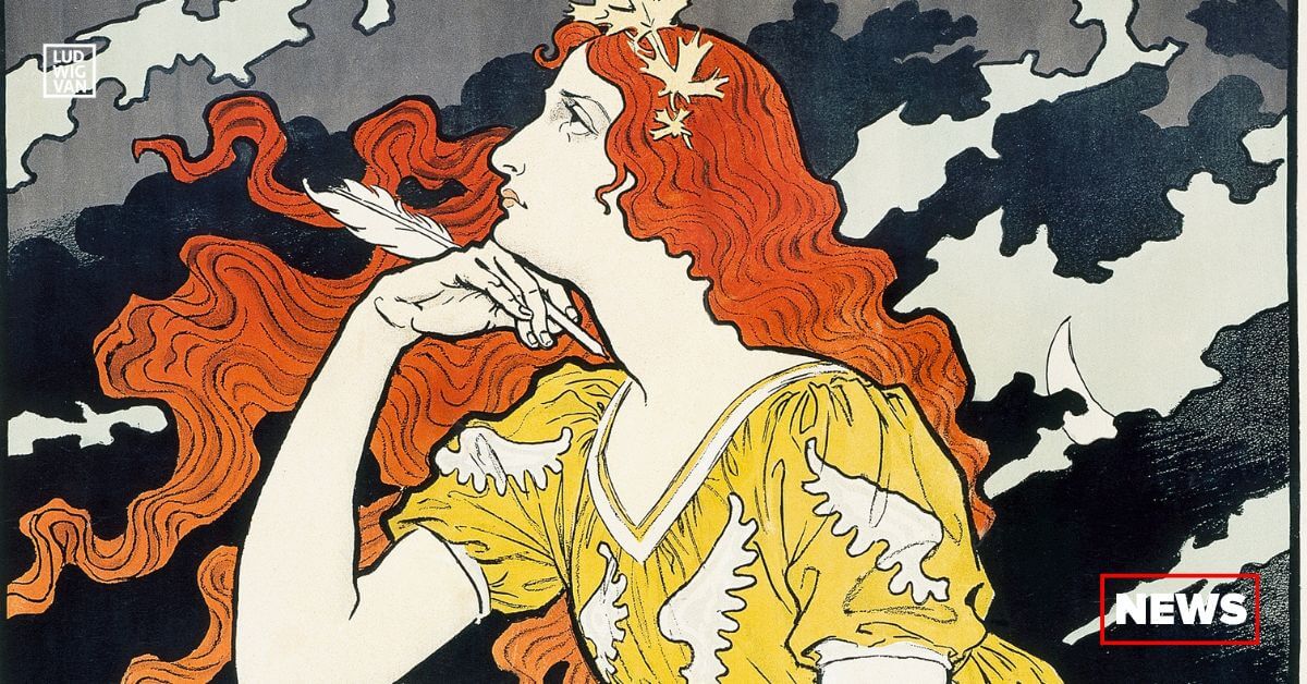 Encre L. Marquet (1892), vintage woman illustration by Eugene Samuel Grasset. Original public domain image from The Los Angeles County Museum of Art. Digitally enhanced by rawpixel. (CC0C/public domain)