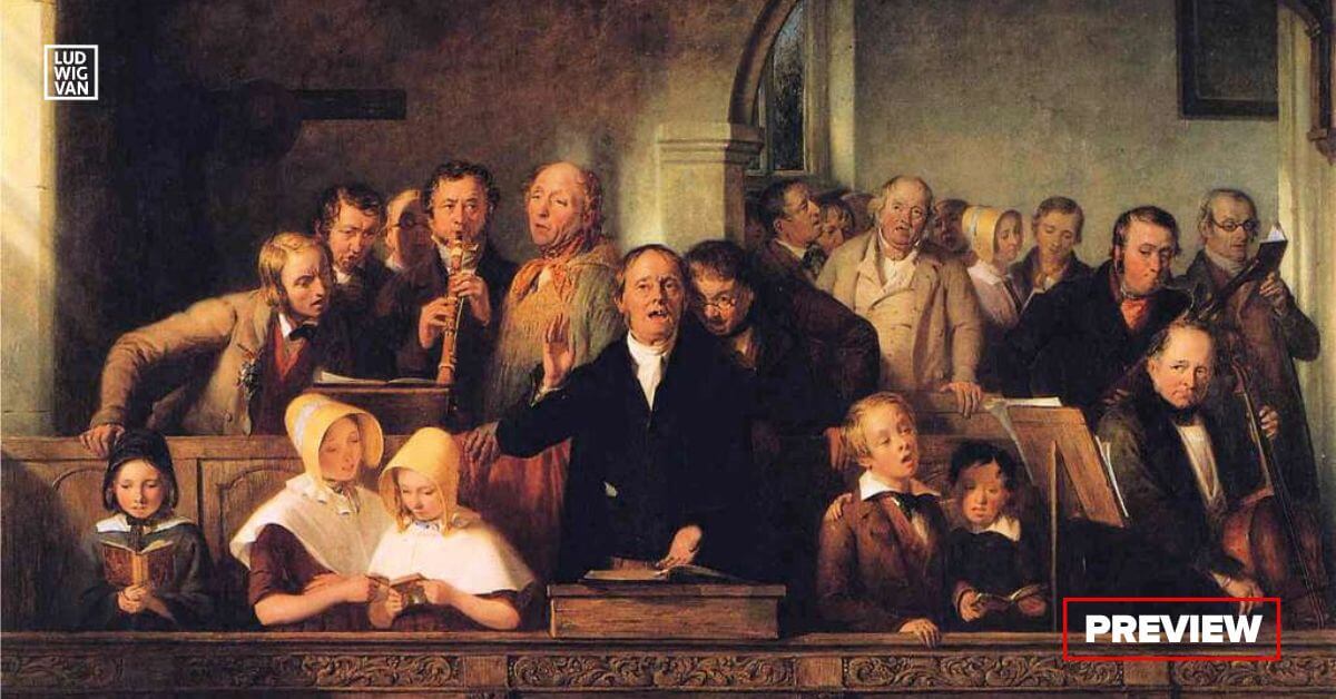 The Village Choir by Thomas Webster, 1847 (From the Victoria and Albert Museum, London UK/public domain)