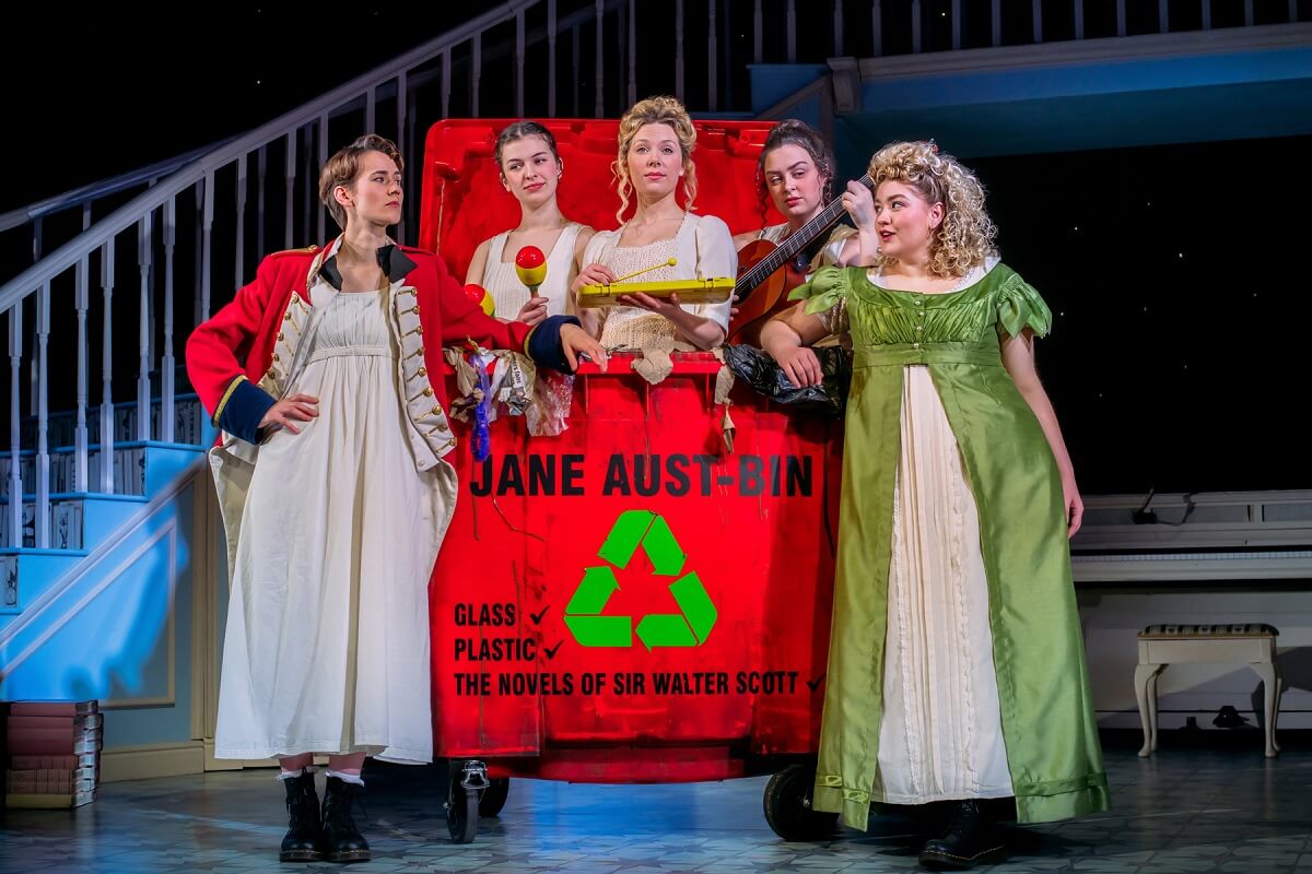 Megan Louise Wilson, Lucy Gray, Dannie Harris, Leah Jamieson and Emmy Stonelake in Pride and Prejudice* (*sort-of) (Photo: Mihaela Bodlovic)