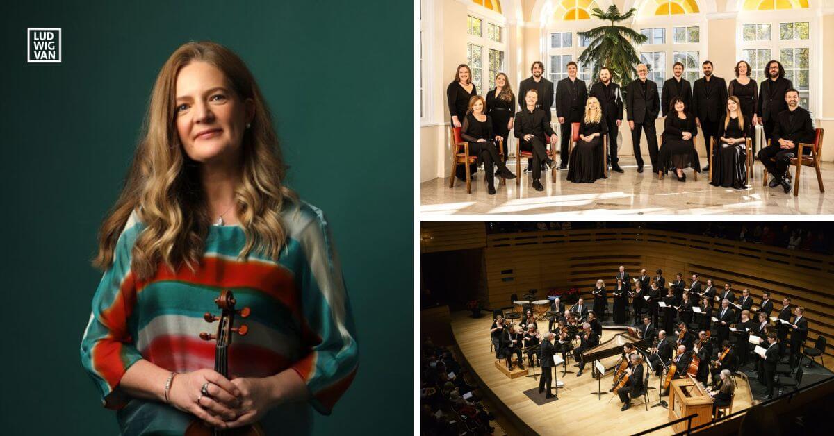 Violinist Rachel Podger (L) and Tafelmusik Baroque Orchestra (Photos courtesy of the artists)