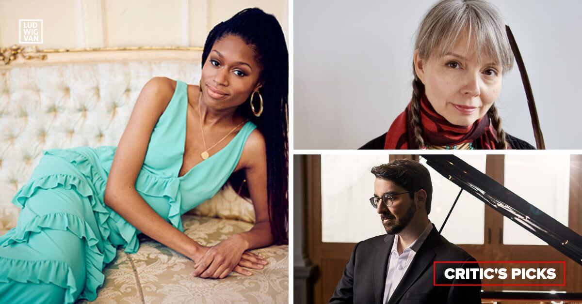 L-R (clockwise): Isata Kanneh-Mason (Photo: David Venni); Veronica Johnny Drum (Photo Inti Amaterasu); Charles Richard-Hamelin (Photo: Julien Faugere)