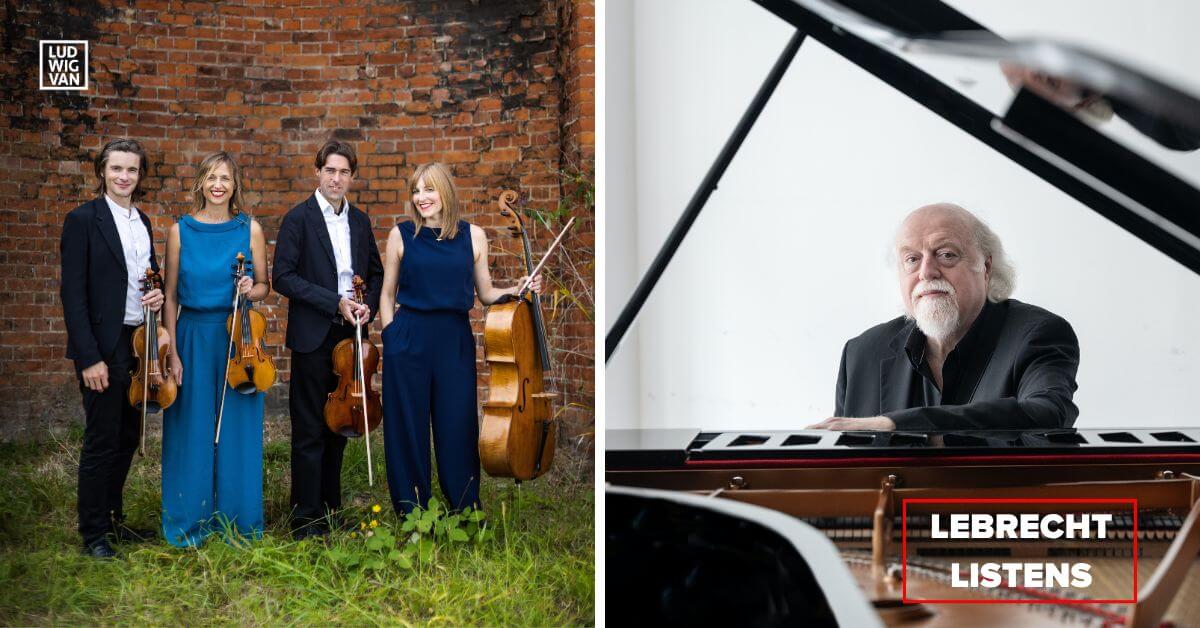 L-R: The Sacconi Quartet (Photo: Nathan Eaton-Baudains/mistereb.com); Pianist Peter Donnohoe (Photo: Sim Canetty-Clark)