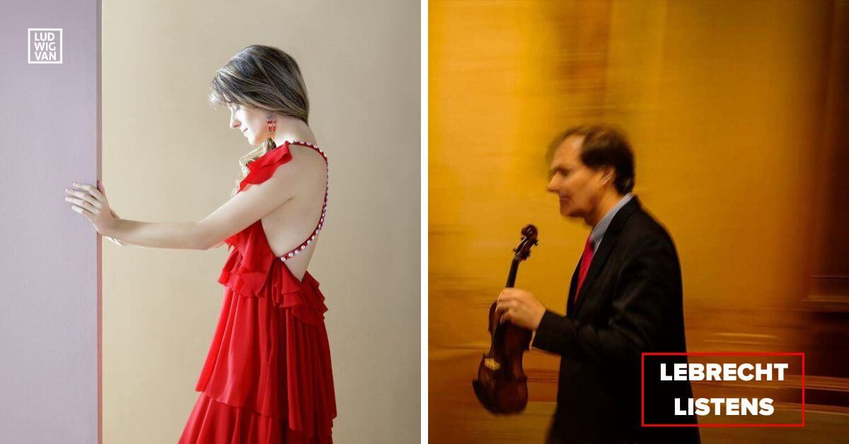 L: Violinist Francesca Dego (Photo: Davide Cerati); R: Violinist Philippe Graffin (Photo from the album, courtesy of Avie Records)