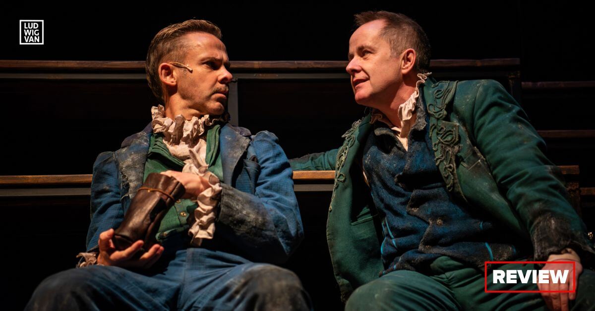 L-R: Billy Boyd & Dominic Monaghan in the Neptune/Mirvish production of Tom Stoppard’s play Rosencrantz and Guildenstern Are Dead (Photo: @stoometzphoto)
