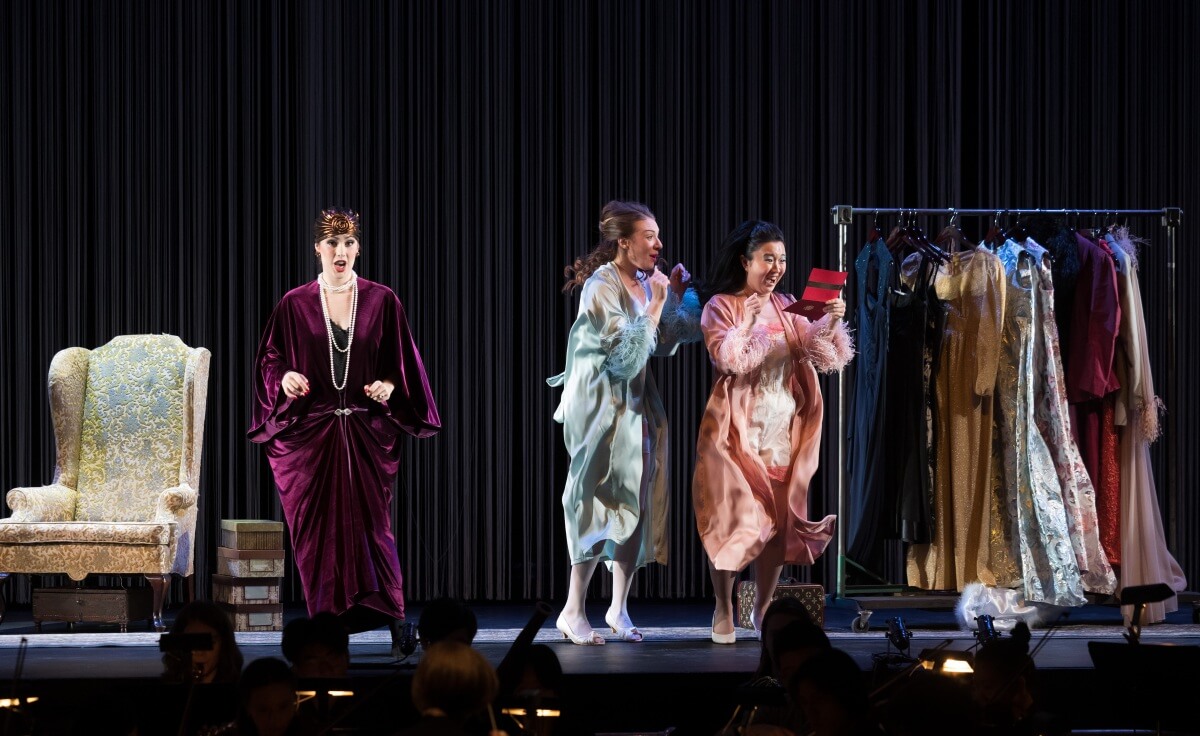 University of Toronto’s production Cendrillon: Stepmother & Stepsisters - Kcenia Koutorjevski, Jordana Goddard, Chihiro Yasufuku (Photo: Richard Lu)