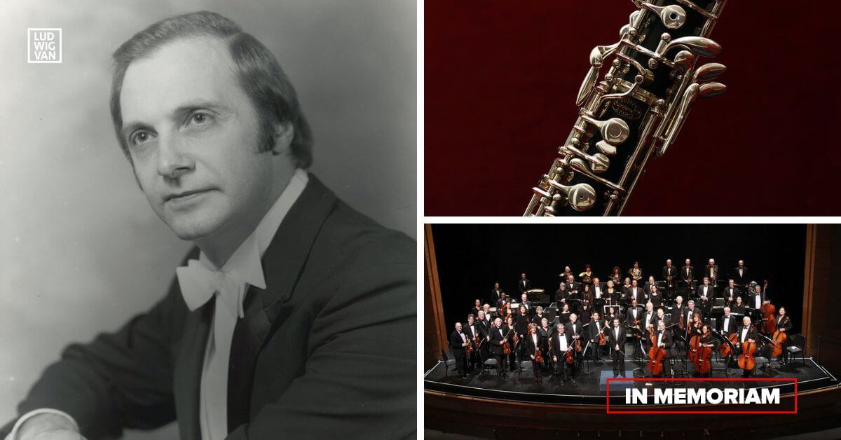 L-R (clockwise): the late conductor Orval Rieu (Photo courtesy of the family); Oboe (Photo: Mic JohnsonLP/CC by 2.0 Deed); the York Symphony Orchestra today, with conductor Denis Mastromonaco (Photo courtesy of YSO)