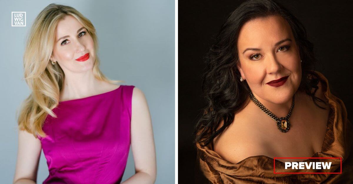 L: Soprano Natalya Gennadi; R: Mezzo-soprano Kristine Dandavino (Photos courtesy of Soundstreams)