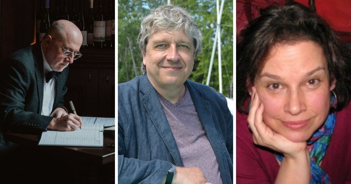 L-R: Composer/arranger J. Rigzin Tute; playwright Mark Brownell; director Sue Miner (Photos courtesy of the artists)