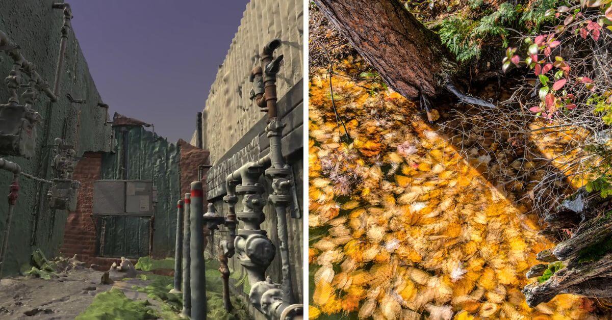 L-R: Still image from Soundmap of Sherbrooke’s Machine Songs by Colin Frank (Photo courtesy of the artist); Waterfront (Photo courtesy of NAISA)