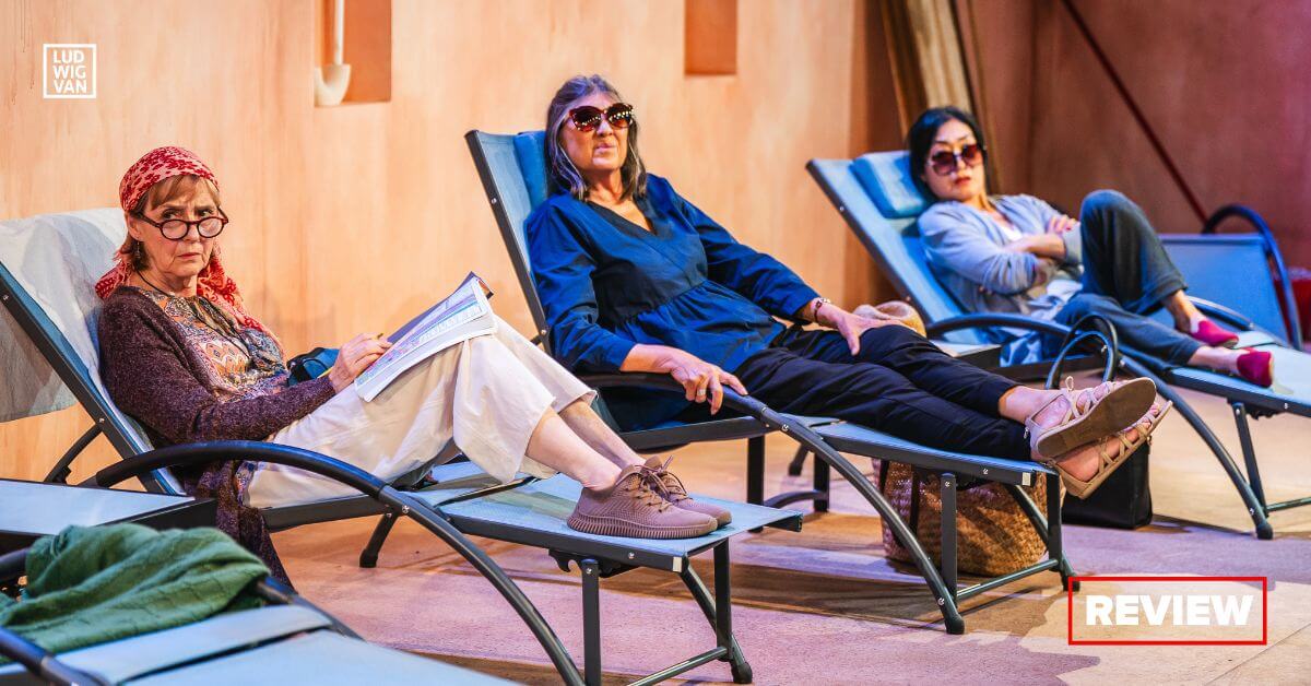 Brenda Bazinet, Kyra Harper, and Jean Yoon in Infinite Life, Coal Mine Theatre (Photo: Elana Emer)