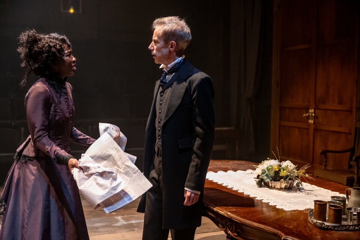 Virgilia Griffith and Jonathan Young in Crow’s Theatre’s Rosmerholm (Photo: Dahlia Katz)