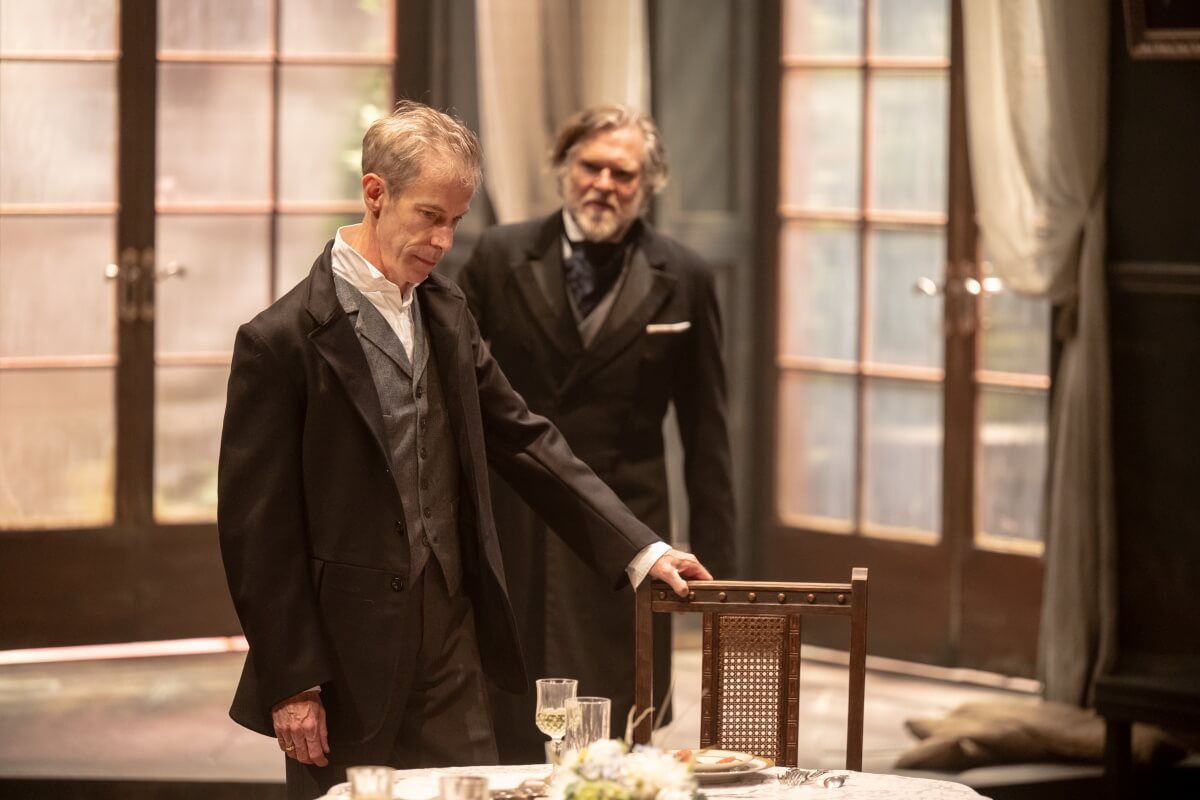 Jonathan Young and Ben Carson in Crow’s Theatre’s Rosmerholm (Photo: Dahlia Katz)