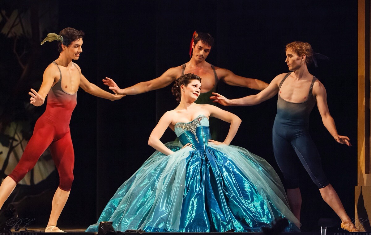 Mireille Asselin with Artists of Atelier Ballet in Opera Atelier’s Acis and Galatea (Photo: Bruce Zinger)