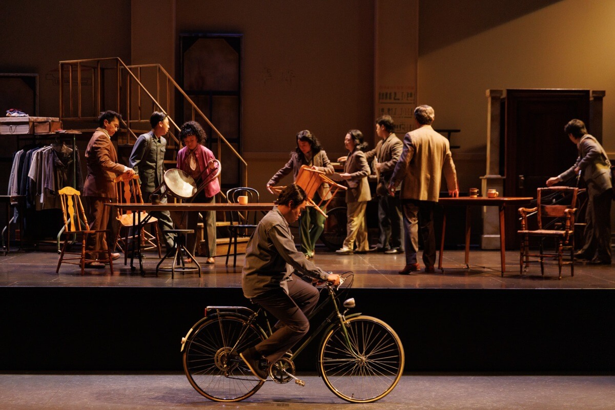 Members of the company in Salesman in China. Stratford Festival 2024 (Photo: David Hou)