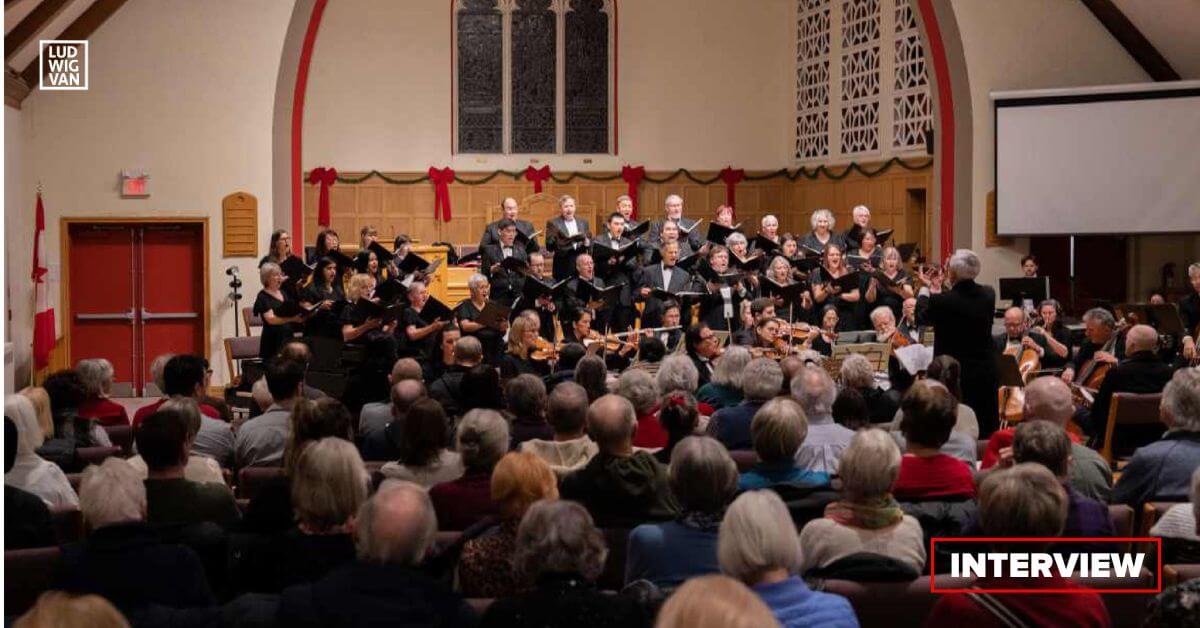 Mervin W. Fick conducts the Mississauga Chamber Singers in December 2024 (Photo courtesy of MCS)