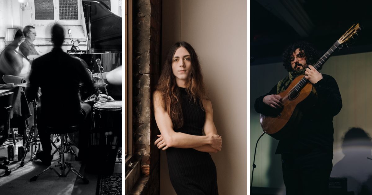 L-R: Classical/jazz/hardcore-fusion ensemble Arkkose; electronic artist Alex Raja Ven; guitarist Bilal Nasser (Photos courtesy of the artists)