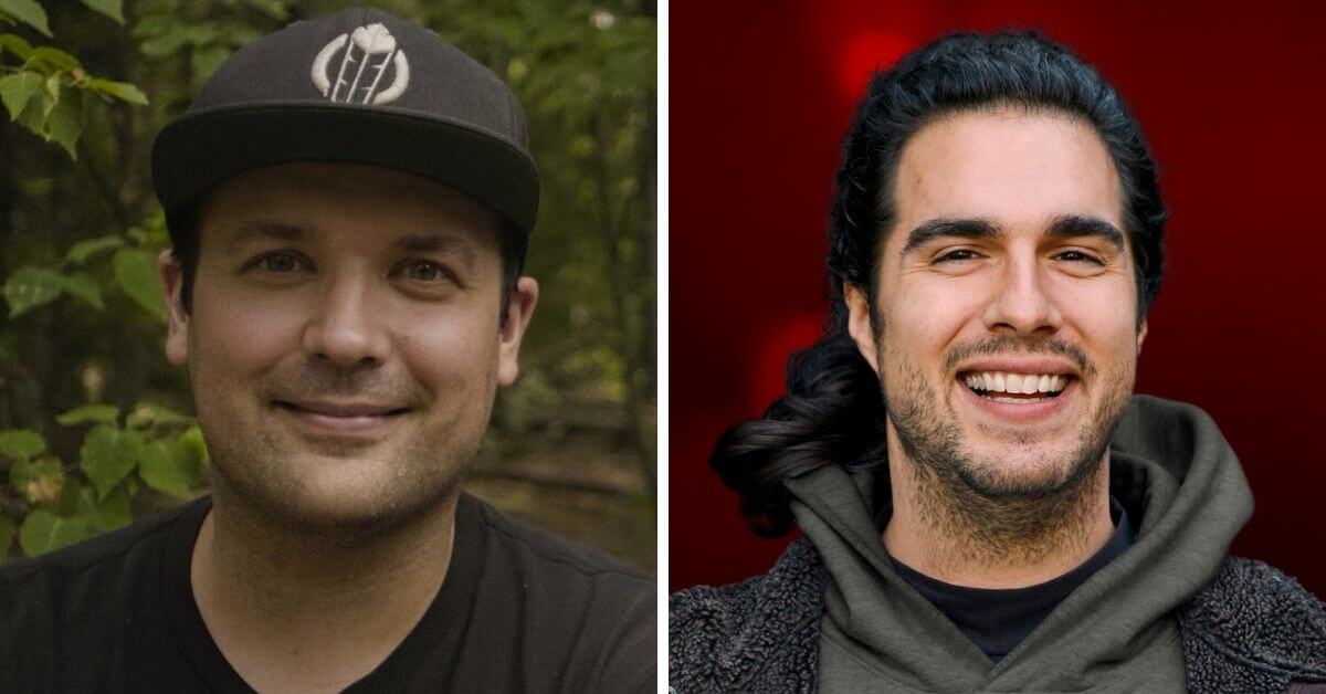 L: Director Bretten Hannam (Photo courtesy of TIFF); Musician and composer Jeremy Dutcher (Photo: Vanessa Heins)