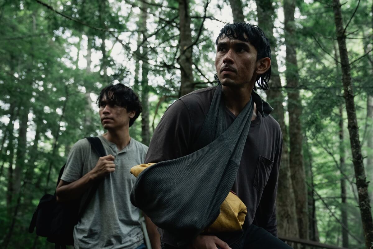 Mise'l (Blake Alec Miranda) and Antle (Forrest Goodluck) in Bretten Hannam's film Sk+te'kmujue'katik (At the Place of Ghosts) (Photo courtesy of TIFF)
