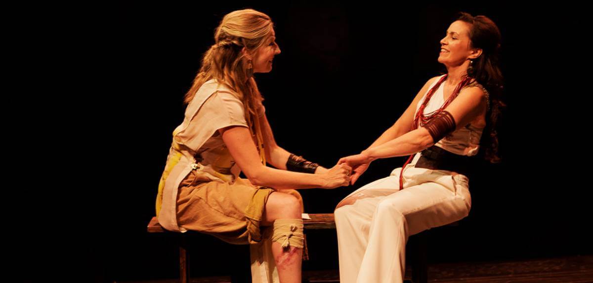 Maev Beaty (left) and Irene Poole in Ransacking Troy (Photo: David Hou)