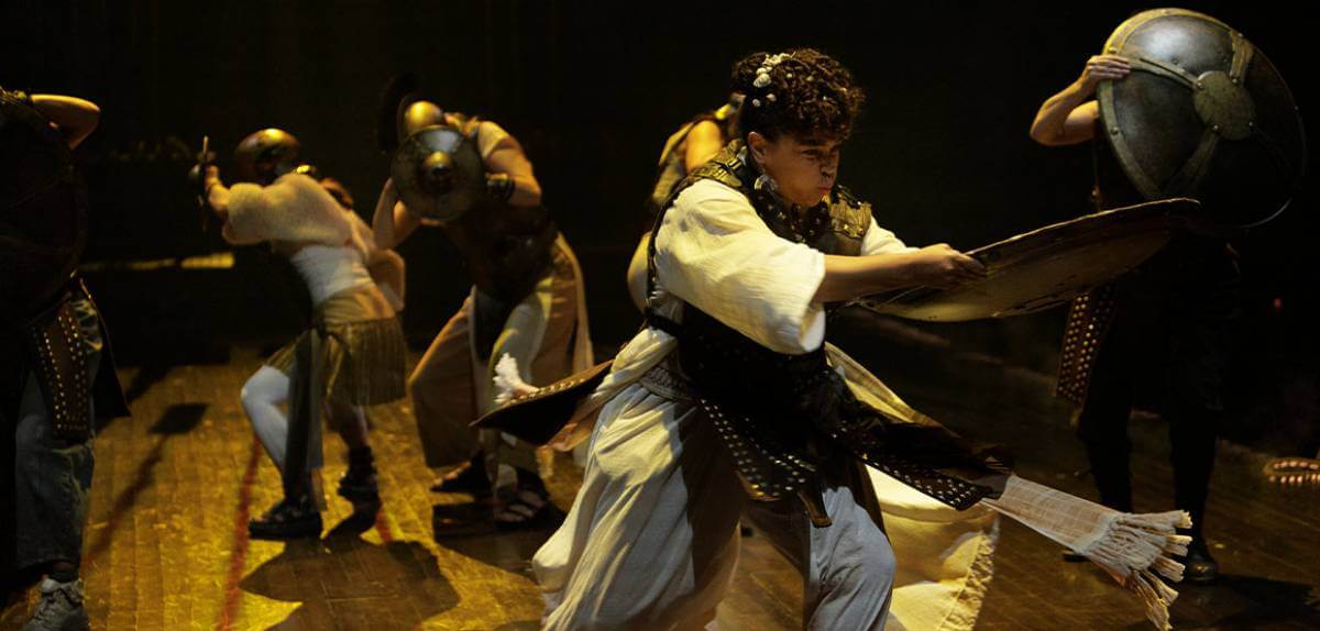 Members of the company in Ransacking Troy (Photo: David Hou)